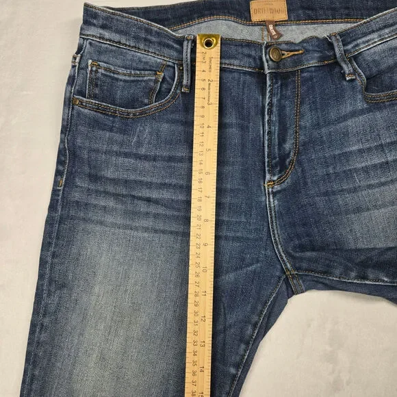 Driftwood Colette Jeans Floral Embroidered 31 (34x30) Raw Hem Denim READ - Picture 7 of 12